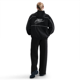 WOMEN'S NIKE SPORTSWEAR CLUB FLEECE WIDE-LEG SWEATPANTS "BLACK/WHITE" FB2727-010
