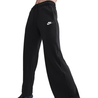 WOMEN'S NIKE SPORTSWEAR CLUB FLEECE WIDE-LEG SWEATPANTS "BLACK/WHITE" FB2727-010