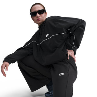 WOMEN'S NIKE SPORTSWEAR CLUB FLEECE WIDE-LEG SWEATPANTS "BLACK/WHITE" FB2727-010