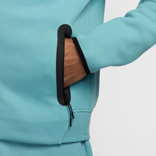 MEN'S NIKE TECH FLEECE JACKET 'DENIM TURQUOISE/BLACK' FB7921-464