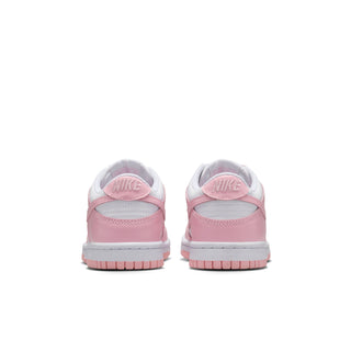 (GS) NIKE DUNK LOW " WHITE/MED SOFT PINK-WHITE-WHITE" FB9109-125
