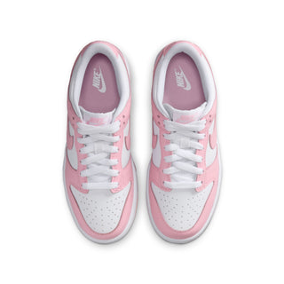 (GS) NIKE DUNK LOW " WHITE/MED SOFT PINK-WHITE-WHITE" FB9109-125