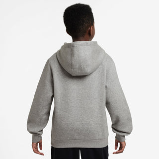 NIKE KIDS CLUB FLEECE HOODIE 'HEATHER GREY' FD3000-063