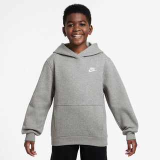 NIKE KIDS CLUB FLEECE HOODIE 'HEATHER GREY' FD3000-063