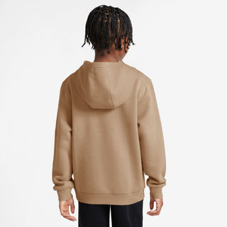 KID'S NIKE SPORTWEAR CLUB FLEECE LINEN-WHITE PULLOVER HOODIE FD3000-286