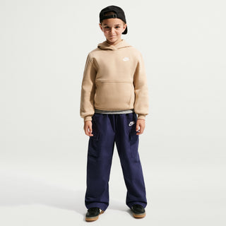 KID'S NIKE SPORTWEAR CLUB FLEECE LINEN-WHITE PULLOVER HOODIE FD3000-286
