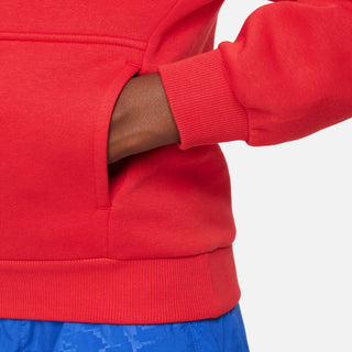 KID'S NIKE CLUB FLEECE PULLOVER HOODIE "RED" FD3000-657