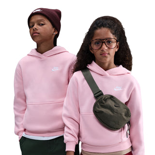 KID'S NIKE CLUB FLEECE PULLOVER HOODIE "PINK" FD3000-690