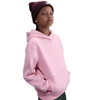 KID'S NIKE CLUB FLEECE PULLOVER HOODIE "PINK" FD3000-690