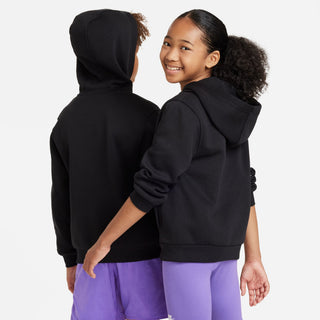 KID'S NIKE SPORTSWEAR CLUB FLEECE "BLACK/WHITE" ZIP HOODIE FD3004-010