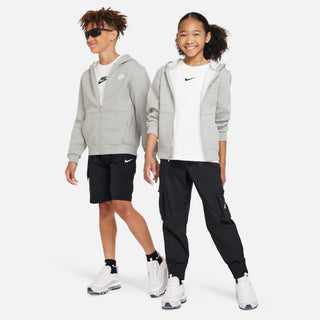 KID'S NIKE SPORTSWEAR CLUB FLEECE "GREY/WHITE" ZIP HOODIE FD3004-063