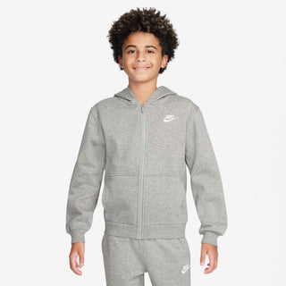 KID'S NIKE SPORTSWEAR CLUB FLEECE "GREY/WHITE" ZIP HOODIE FD3004-063