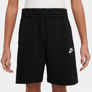BIG KID'S NIKE SPORTSWEAR CLUB FLEECE FRENCH TERRY SHORTS "BLACK/WHITE" FD3015-010