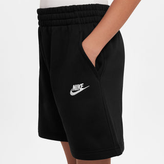 BIG KID'S NIKE SPORTSWEAR CLUB FLEECE FRENCH TERRY SHORTS "BLACK/WHITE" FD3015-010