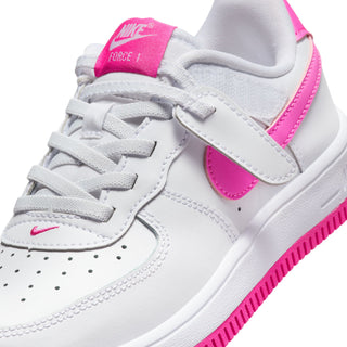 NIKE PS AIR FORCE 1 BASSE EASYON "BLANC LASER FUCHSIA" FN0237-102