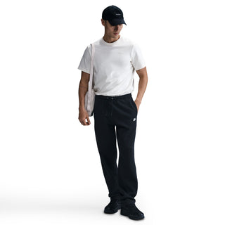 MEN'S NIKE CLUB FLEECE OPEN-HEM TROUSERS "BLACK/WHITE" FN3730-010