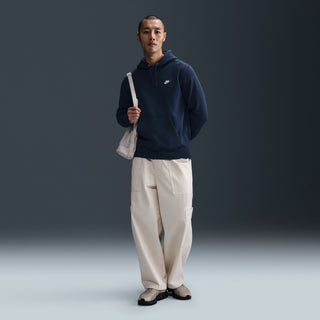 MEN NIKE CLUB PULLOVER FLEECE HOODIE NAVY FN3859-451