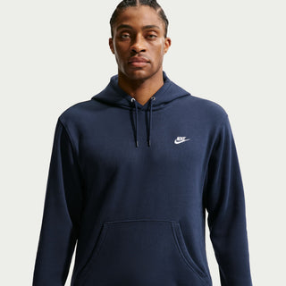 MEN NIKE CLUB PULLOVER FLEECE HOODIE NAVY FN3859-451