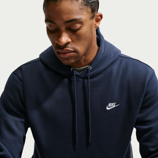 MEN NIKE CLUB PULLOVER FLEECE HOODIE NAVY FN3859-451