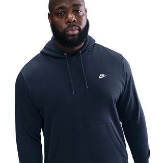 MEN NIKE CLUB PULLOVER FLEECE HOODIE NAVY FN3859-451
