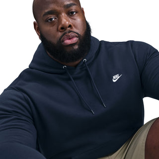 MEN NIKE CLUB PULLOVER FLEECE HOODIE NAVY FN3859-451