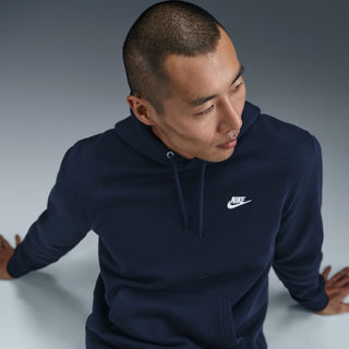 MEN NIKE CLUB PULLOVER FLEECE HOODIE NAVY FN3859-451