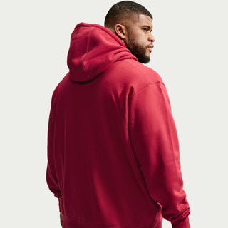 MEN NIKE CLUB FLEECE PULLOVER HOODE TOUGH RED FN3859-608