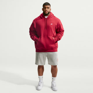 MEN NIKE CLUB FLEECE PULLOVER HOODE TOUGH RED FN3859-608