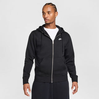 MEN'S NIKE CLUB FLEECE FULL-ZIP HOODIE "BLACK/WHITE" FN3861-010