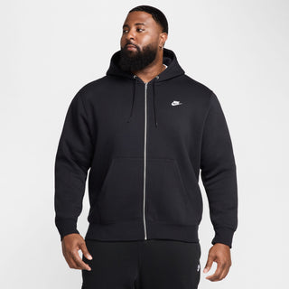 MEN'S NIKE CLUB FLEECE FULL-ZIP HOODIE "BLACK/WHITE" FN3861-010