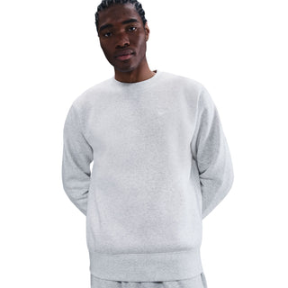 MEN'S NIKE CLUB FLEECE CREWNECK "LIGHT GREY HEATHER/WHITE" FN3886-051