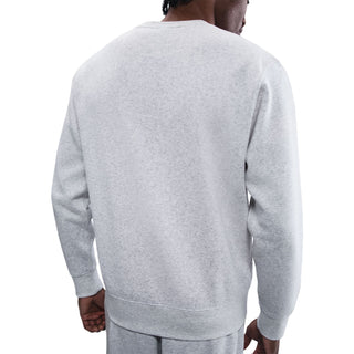 MEN'S NIKE CLUB FLEECE CREWNECK "LIGHT GREY HEATHER/WHITE" FN3886-051