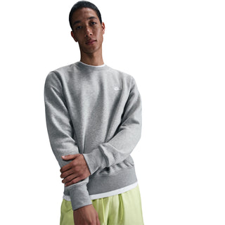 MEN'S NIKE CLUB FLEECE CREWNECK "DK GREY HEATHER/WHITE" FN3886-063