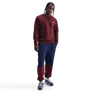 MEN'S NIKE CLUB FLEECE CREW NECK "DARK TEAM RED/WHITE" FN3886-619