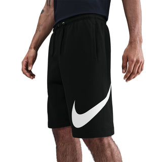 MEN'S NIKE CLUB FLEECE SWOOSH SHORTS "BLACK/WHITE" FN3906-010