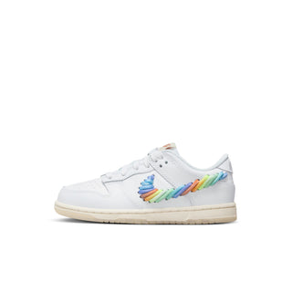 (PS) NIKE DUNK LOW SE 'WHITE/MULTI-COLOR-DARK PONY-LIGHT SILVER' FN4862-100