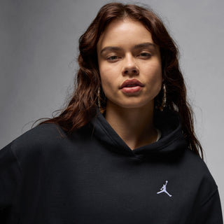 WOMEN'S JORDAN BROOKLYN FLEECE PULLOVER HOODIE "BLACK/WHITE" FV7071-010