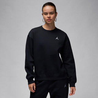 WOMEN'S JORDAN BROOKLYN FLEECE CREWNECK "BLACK/WHITE" FV7074-010