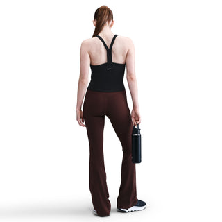 WOMEN'S NIKE ZENVY HIGH WAISTED FLARED LEGGINS "BURGUNDY RUSH/BLACK" FV7921-652