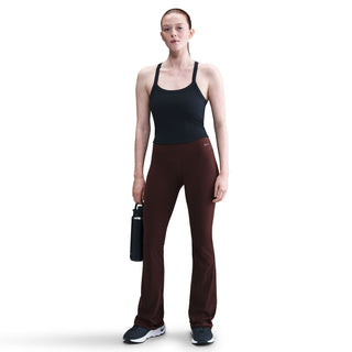 WOMEN'S NIKE ZENVY HIGH WAISTED FLARED LEGGINS "BURGUNDY RUSH/BLACK" FV7921-652