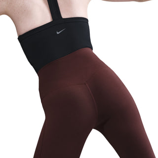 WOMEN'S NIKE ZENVY HIGH WAISTED FLARED LEGGINS "BURGUNDY RUSH/BLACK" FV7921-652
