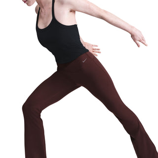 WOMEN'S NIKE ZENVY HIGH WAISTED FLARED LEGGINS "BURGUNDY RUSH/BLACK" FV7921-652