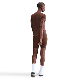 WOMEN'S NIKE ONE HIGH WAISTED BIKER SHORTS WITH POCKETS "FAUNA BROWN" FZ6758-265