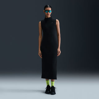 WOMEN'S NIKE SPORTSWEAR TECH FLEECE SLIM MAXI TANK DRESS "BLACK" HJ1385-010