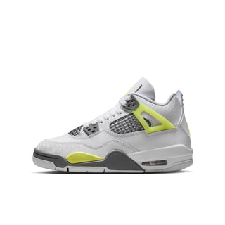 (GS) AIR JORDAN 4 RETRO 'WHITE/LT LEMON TWIST-LT GRAPHITE' HJ5990-100