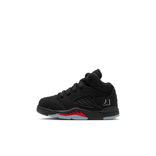 TD KID'S JORDAN 5 HALLOWEEN LACK/BLACK-PICANTE RED-GLOW N THE DARK HQ7981-001