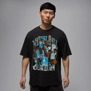 MEN'S JORDAN FLIGHT ESSENTIALS GRAPHIC T-SHIRT "BLACK/DK POWDER BLUE" HQ8940-010