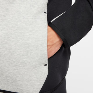 MEN'S NIKE TECH FULL-ZIP HOODIE "BLACK/DK GREY HEATHER/BLACK" HV0949-011