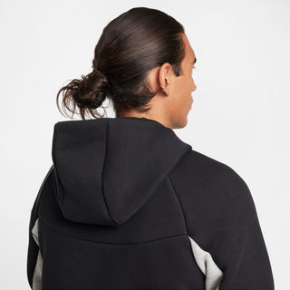 MEN'S NIKE TECH FULL-ZIP HOODIE "BLACK/DK GREY HEATHER/BLACK" HV0949-011