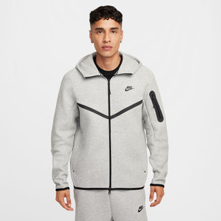 MEN'S NIKE TECH ZIP-UP HOODIE "DK GREY HEATHER/BLACK" HV0949-063